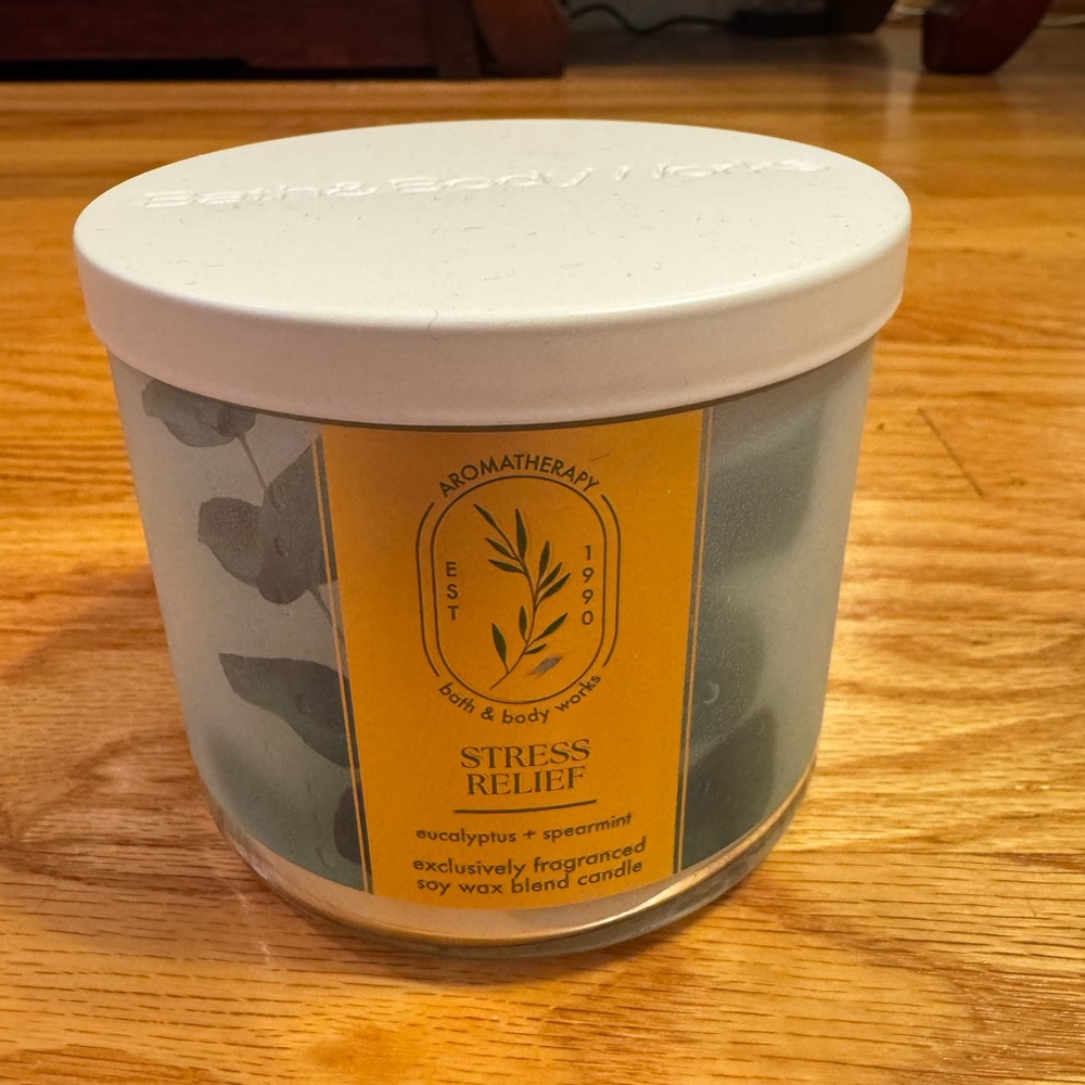 Bath & Body Works Eucalyptus + Spearmint Aromatherapy Stress Relief Candle